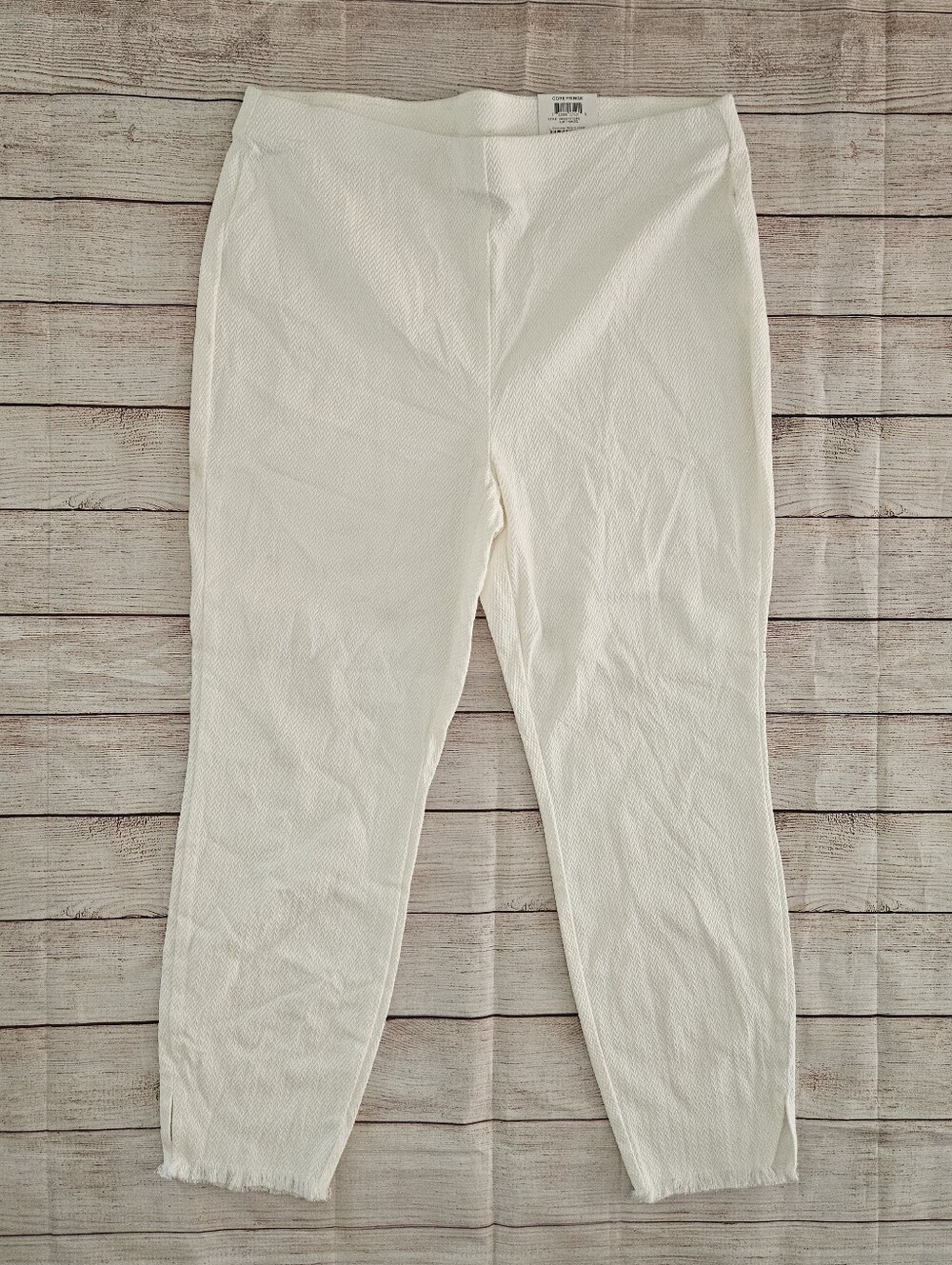 Alfani Soft Whit Textured Skinny Leg Ankle Pants
